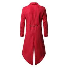 Men's Red & Green Asymmetrical Button Tailcoat, Tuxedo Men, Costumes Men Holiday Party & Masquerade Ball Gala,Traje De Hombre Elegante,De Hombre,Costumes Men,Men,Please Check Size Chart Before Purchasing. - 紅色 - 查看 2