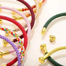 C-Shaped Elastic Adjustable Screw Open 3mm Bangle, Fashionable European & American Style, Suitable For Beads, DIY Bracelets & Jewelry - Woven Elastic Bracelet - View 5