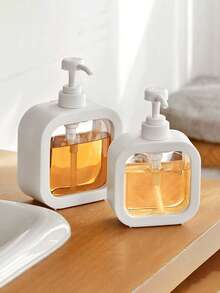 2个装洗洁精按压瓶，按压式泡沫分配盒，厨房魔力海绵洗碗机，洗洁精按压瓶，洗手液瓶收纳盒按压分配器