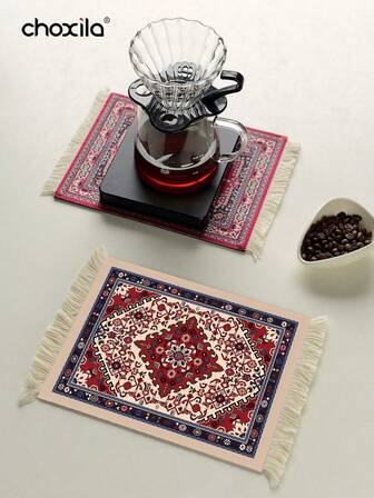 choxila 1pc Coffee Mat, Coffee Pad, V02 Mat, V02 Tool, Coffee Anti-Slip Anti-Moisture Pad, Hand Drip Coffee Mat, Coffee Cup Coaster, Coffee Utensils, Multi-Purpose Coffee Coaster