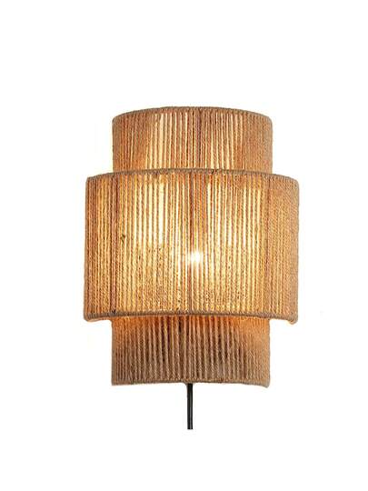 Alpinaluz Jute Rope Wand Verlichting Plug Switch made Rustic Boho Lamp Bedroom Or Living Room, E27 Socket "DALIA" view 2