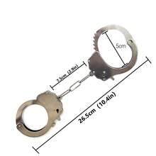 Toy Handcuffs Toy Metal Handcuffs With Keys Costume Prop Accessories Party Supplies - 銀色 - 查看 5
