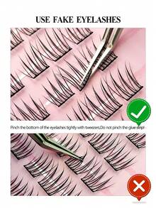 Asiteo 60 Cílios Postiços Autoadesivos Estilo Mangá, Curvatura C, Estilo Ídolo/Grupo Feminino, Cílios em Tufos, Cílios Naturais, Cílios Postiços Segmentados de Desenho Animado - Sem Cola, Adequado para Iniciantes, Fácil de Usar, Maquiagem Diária, Extensão DIY, Fácil de Usar - C - Ver 5