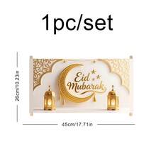 Ramadan Eid Mubarak Moon & Star Hanging Banner, Party Decor & Photo Prop