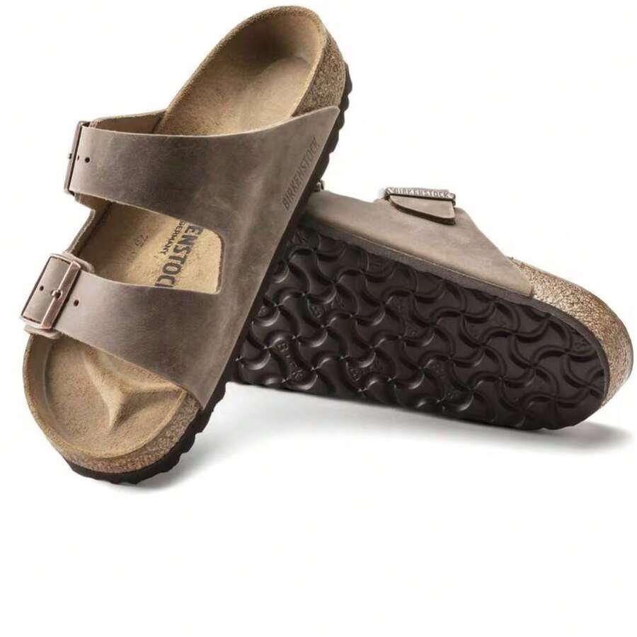 Birkenstock Unisex Arizona Sandals Soft Footbed - 菸草棕色 - 查看 1