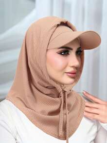 1 Set New Cycling Neck Gaiter Sun Protection Combo, Ribbed Beanie Hat, UV Protection Neck Warmer Headband Set - Multicolor - View 10