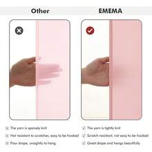 White Privacy Sheer Curtains 84 Inch, Light Filtering 2 Panels Set - Pink - View 10
