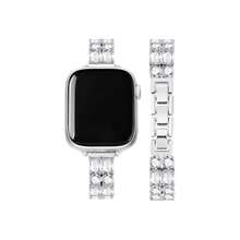 Pulseira de relógio feminina em cobre com strass (1 unidade), compatível com pulsos de 38/40/41/42-14mm e 44/45/46/49-14mm.