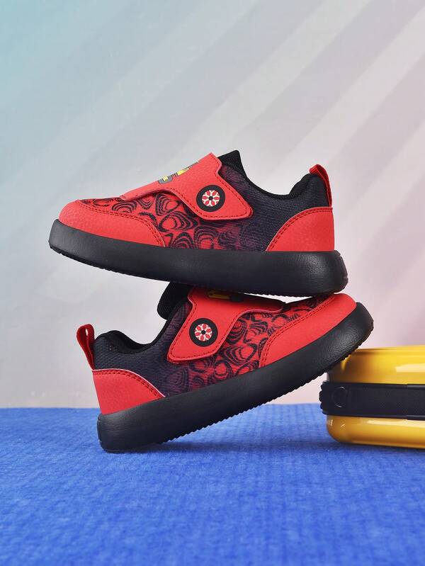 Children's Breathable, Non-Slip, Lightweight And Convenient Hook And Loop Sports Casual Shoes, Suitable For Autumn