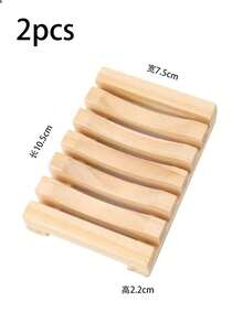 1pc/2pcs Wooden Soap Dish For Shower, Shower Soap Holder, Self Draining Bar Soap Holder For Bathroom, Soap Saver Soap Tray Soap Stand For Homemade Soap - Multicolor - View 9