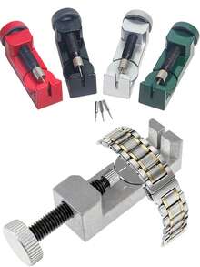 Adjustable Height Metal Watch Repair Tool Kit, Watch Band Removal And Replacement Tools, Watch Band Adjustment Tools, Premium Watch Repair Tool Set - Easily Adjust And Replace Watch Bands And Bracelets - Multicolor - View 1