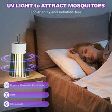 2pcs Insect Killer, Mosquito Killer, Flytrap Mosquito Killer Lamp Silent Electronic Insect Killer - Home, Indoor Killing Mosquitoes, Flies, Mosquito Killer And Flytrap For Gardens And Terraces, ABS Plastic Case - 白色 - 查看 2