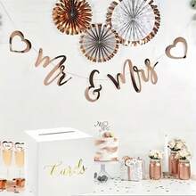 1 Set Black & White Gift Card Box With Gold Box Design, Suitable For Birthday Party, Wedding, Bridal Shower, Graduation, Retirement, Anniversary, Event Party Centerpiece And Banquet Decor, Includes 1 Gold Box + 10 Greeting Cards - White - View 6