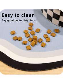 可定制速干宠物喂食垫，个性化宠物喂食垫 - 速干防水防滑猫碗垫，可定制名字，北欧风格宠物垫，适用于猫狗，耐用天然橡胶材质，室内使用，猫咪喂食垫，宠物舒适配件，现代宠物用品，速干材料