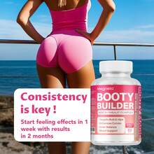 MEGNETA BBL,Women Energy Capsules For Butt And HIPS, Maca & Ashwagandha, Tongkat Ali For Natural Curves, Bum Support, Rounder, Plumper, Elasticity Butt, 60 Capsules - Một chai - Giai đoạn dùng thử - Xem 3