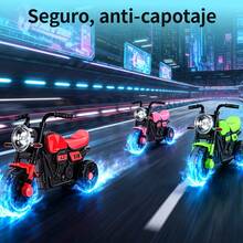 Moto de Deslizamiento para Niños – Luces y Música Asombrosas, Diseño Simulado, Estable con 3 Ruedas, Ideal para Regalo - Rosa - Ver 5