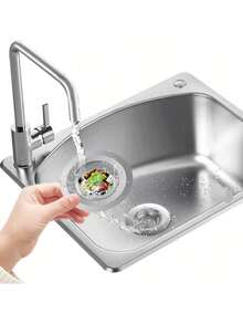 2个装厨房水槽滤网，水槽排水过滤器，水槽篮式滤网，4.5英寸不锈钢水槽排水滤网，厨房食物垃圾收集器 - 彩色 - 查看 10