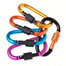 5 Mixed Colors D-Ring Buckle, Outdoor Hook, High-Quality Thickened 3.15inch Button, Quick Release Hook, Aluminum Alloy Backpack Buckle, Keychain, Outdoor Accessories - 3 Random Items - View 8