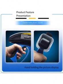 1支可调式气动喷砂枪，90psi，便携式重力进料迷你手持式喷砂机，用于除锈、喷砂、汽车翻新 - 彩色 - 查看 7