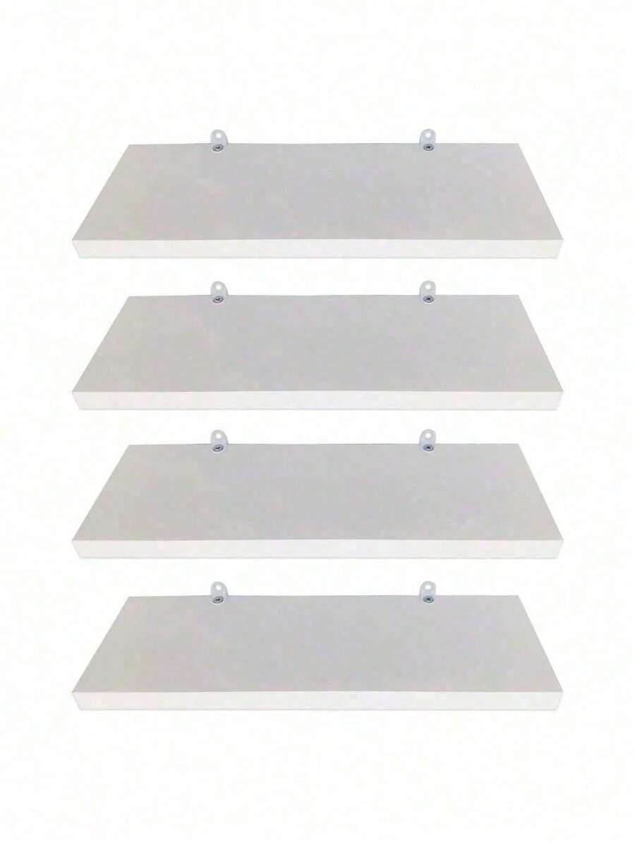 Set Of 4 White Shelves, Multipurpose Niche, For Bedroom, Living Room, Bathroom - Multicolor - View 1