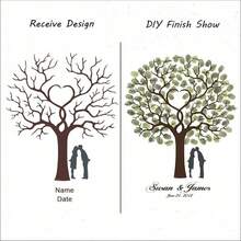 Sổ lưu niệm khách mời đám cưới cá nhân hóa hình cây vân tay, tranh treo tường bằng vải canvas, quà tặng kỷ niệm đám cưới, trang trí tiệc, tranh cây vân tay, trang trí đám cưới độc đáo, cây vân tay cá nhân hóa, thích hợp cho Ngày Valentine, Ngày của Mẹ, Sinh nhật, Ngày của Cha, Lễ tốt nghiệp, Đám cưới, Tân gia và các dịp khác. - Nhiều màu - Xem 3