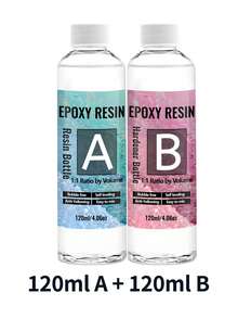 240ml/500ml Transparent Epoxy Resin Glue, For Crafts, Jewelry Making Kits, Jewelry, Tabletop, Molds - Epoxy Resin - View 3