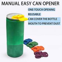 6PCS Colorful Can Tab Openers & Leak-Proof Drink Covers – One-Hand Soda Can Opener And Reusable Protector Caps For Beer, Soda, And Aluminum Cans