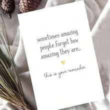 "You're Amazing" Adult Reminder Card - Motivational Message For Self - Appreciation (Includes Envelope) - Multicolor - View 9