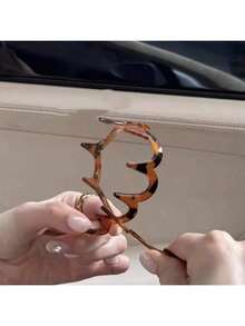 2Pcs Plastic Wavy Hair Band With Teeth, Headbands For Women And Men, Classic 90s Hair Accessories, Halloween(1 Black Color+1 Brown) - Multicolor - View 5