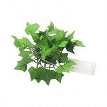 1pc 6.56ft/16.4ft/32.8ft LED Vine Fairy Lights, Leaf Decor Lights, Outdoor Green Leaf Lights, Artificial Flower Wreath With Lights, Green Leaf Garland Hanging Lights For Wall, Party, Wedding, Room, Kitchen, Indoor And Outdoor Decor