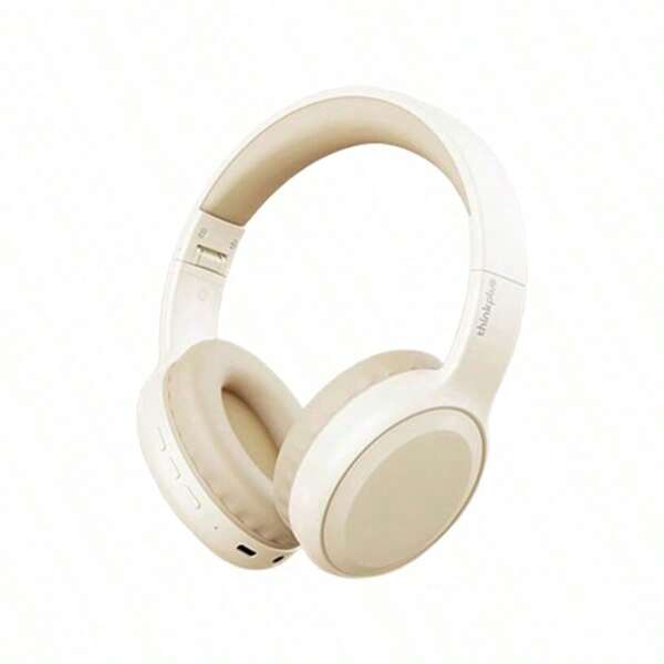 Lenovo TH30 Over-Ear Bluetooth Headphones: High-Definition Lossless Audio Quality, Stable Bluetooth 5.3 Connection, Multi-Device Compatibility, Comfortable Fit, Suitable For Music And Call Scenarios, Beige.