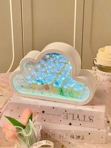 1 قطعة إضاءة ليلية إبداعية، مصباح زهرة رومانسي على شكل سحابة الدوبامين بأسلوب إنستغرام الأكثر مبيعًا، إضاءة ليلية صغيرة بتصميم زهرة التوليب متعددة الألوان قابلة للتجميع الذكي، هدية عيد الحب، هدية عيد ميلاد، ديكور غرفة نوم إبداعي، مصباح ليلي مزيف للزهور، مناسب أيضًا كهدية لعيد الهالوين والكريسماس، مثالي كهدية لعيد الحب والميلاد والهالوين والكريسماس ورأس السنة - متعدد الألوان - مشاهدة 7