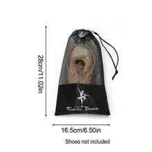1 Pezzo Borsetta da danza portatile in rete, sacchetto di stoccaggio traspirante per scarpe, organizer borse per ragazze, borse portascarpe con coulisse per scarpe da danza