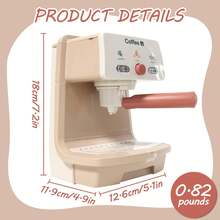 Mini Simulation Kids Coffee Machine Toy With Light & Sound Effects - Pretend Play Kitchen Appliance For Children Aged 3+