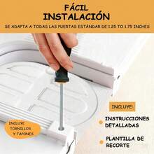 Puerta para Gatos de Interior - Adecuada para Gatos Pequeños de hasta 10 kg,Puerta para Mascotas 24 * 18cm,Nstalación Fácil en Puertas de Madera y Pared,Bloquea eficazmente el Olor(Blanco) - Blanco - Ver 6