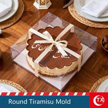 7.83 英寸 X 4.68 英寸亚克力提拉米苏撒粉板，带有空心阿拉伯艺术文字设计的提拉米苏烘焙工具，简单的蛋糕撒粉板，易于操作，适合初学者蛋糕制作者，可重复使用，非常适合生日、节日庆祝和派对活动的提拉米苏蛋糕制作，蛋糕撒粉工具 - 彩色 - 查看 10