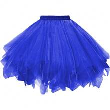 优雅薄纱裙，配有蓬松衬裙和多层透明衬裙，适合女性、女孩、角色扮演、舞蹈服装、万圣节和圣诞节派对。 - 粉色 - 查看 7