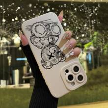 The Angel'S Eye High-End Phone Case Features A Cute Hand-Drawn Teddy Bear Design With UV Printing, Providing 360-Degree Protection For Iphone Models 11, 12, 13, 14, 15, 16 Pro Max, XR, X/XS, 7, 8 Plus, And SE.It'S The Perfect Gift For Birthdays For Both Boys And Girls.Suitable For IPhone 17 Air - 黑色 - 查看 6