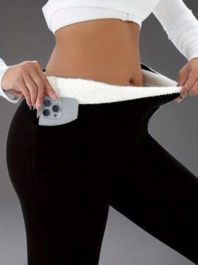 Leggings thermiques taille haute pour femmes - Élastiques épais, chauds et confortables, convenant pour l'hiver, avec taille élastique et poches, décontractés et confortables | Pantalon d'hiver | Pantalon de couche de base chaud