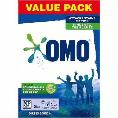Omo Active Clean Laundry Detergent Washing Powder Front And Top Loader 5kg
