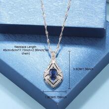 6-Colors Bridal Wedding Fashion Accessory Luxury Quality Colorful Cubic Zirconia Earrings And Necklace Open Ring For Women Jewelry Sets Preferred For Gift-Giving - Green - View 8