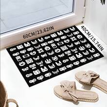 Alfombra de área con diseño de control de juegos creativo moderno, lavable a máquina, con respaldo antideslizante, de fibra de poliéster, hecha a máquina, alfombra de baño para sala de estar, dormitorio, decoración de oficina en casa - 1 pieza - Multicolor - Ver 39