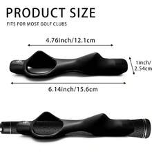 Grip Trainer 2 Pack With Swing Correcting Arm Band, Training Aid, Grip Kit, Grip Trainer Club To Help Train Correct Hand Position - màu đen - Xem 5