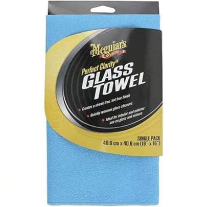 Meguiar's, Toalla para Cristales, X210300 1 Pza.(Azul Toalla de vidrio Clarity)