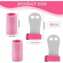 Muequeras de Gimnasia para Jvenes, Juego de 2 Pulseras Deportivas para Gimnasia Proteccin de la Palma y Soporte de Mueca Accesorios Deportivos para Entrenamiento y Ejercicio - CH + negro - Ver 3