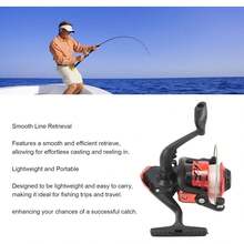 Carrete de Pesca Giratorio con Relación de Engranaje 5,2: 1, Carrete de Pesca Giratorio con Hilo de Pescar para Arroyos, Ríos y Lagos - 1 - Ver 8