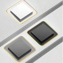 1个极简奢华风格开关面板，采用优质亚克力材质，窄边设计，尺寸：86mm x 86mm，适用于开关、开关灯装饰套件和插座。 - 彩色 - 查看 3