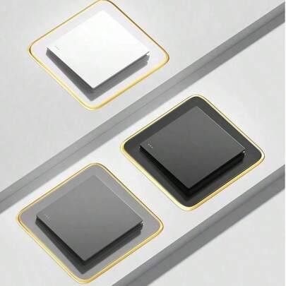 1pc Minimalist Luxury Style Switch Cover, Made Of High-Quality Acrylic With Narrow Edge Design, Size: 86mm X 86mm, Suitable For Switches, Switch Lamp Decoration Kits And Sockets