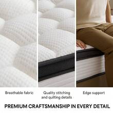 RWAEZYBLUX Queen Size Mattress Intelligent Sleep Matrix: 10/12/14-Inch X Twin/Full/Queen/King - 12 Models With Scientifically Balanced Pocket Springs & Memory Foam, Tailoring Your Healthy Sleep - 12英吋 - 查看 2