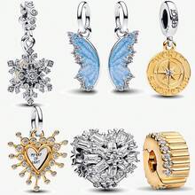 1 abnehmbarer Schmetterling Charm, versilbert, passend für Armband, Halskette, DIY Schmuck, Geburtstagsgeschenk, Jahrestags-Geschenk - Verschiedenfarbig - Übersicht 1